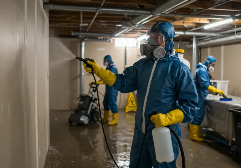 Basement Sanitization and Antimicrobial Treatment process in Frostburg, MD