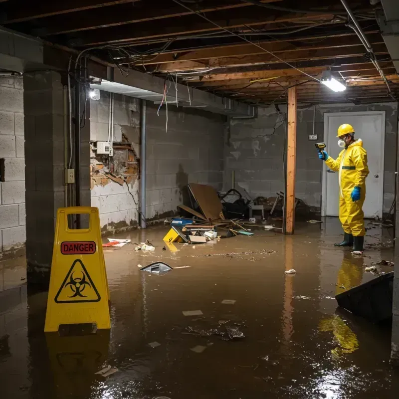 Flooded Basement Electrical Hazard in Frostburg, MD Property